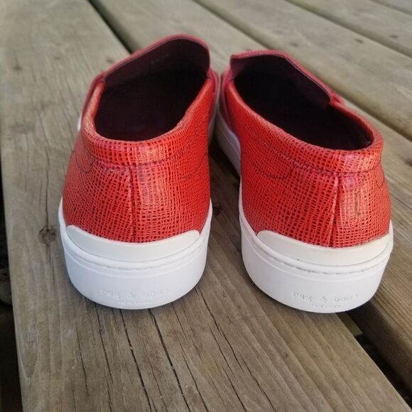 Rag & Bone Colby Red Leather Penny Loafer Sneaker - Picture 5 of 9